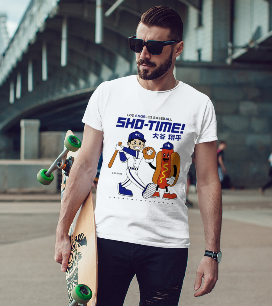 Los Angeles Baseball Shohei Ohtani Sho Time Animated Characters T-Shirt