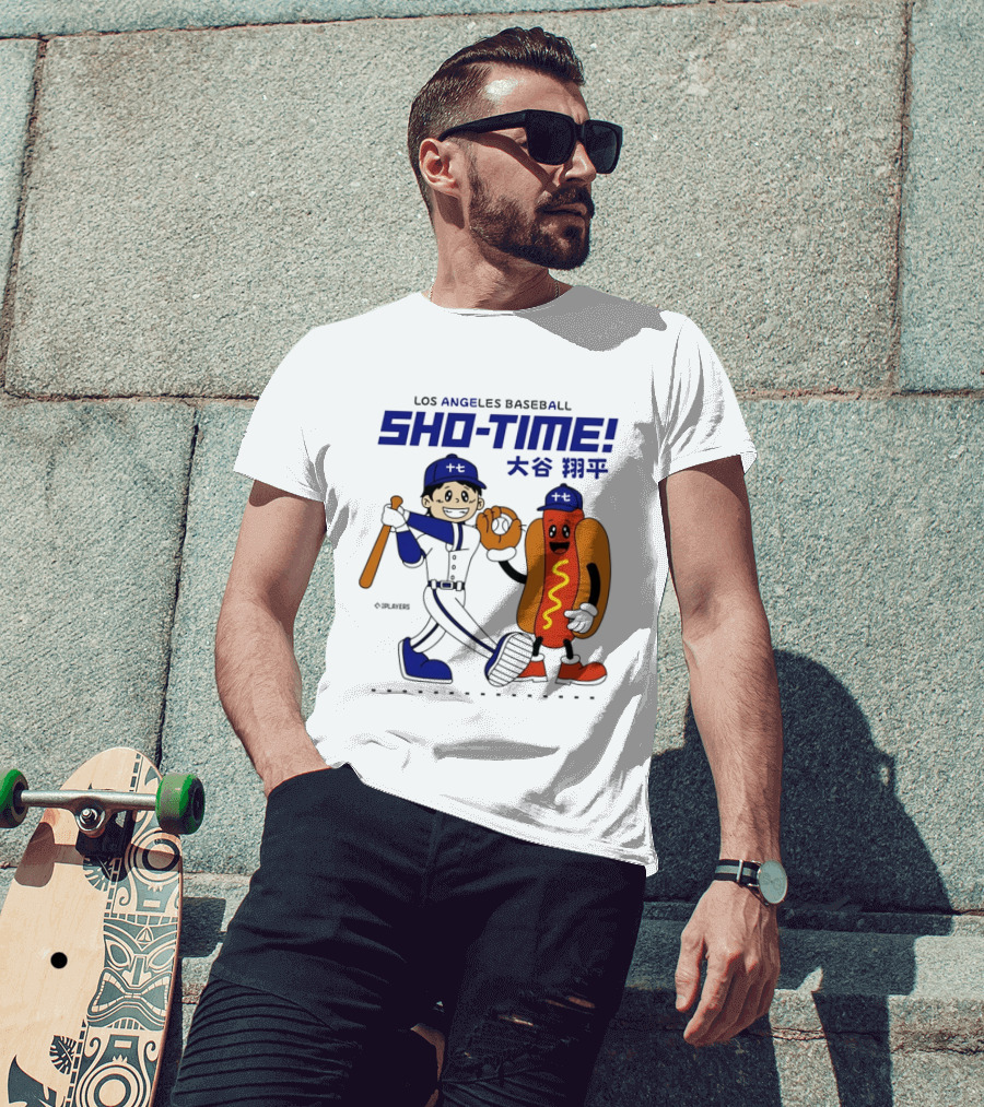 Los Angeles Baseball Shohei Ohtani Sho Time Animated Characters T-Shirt