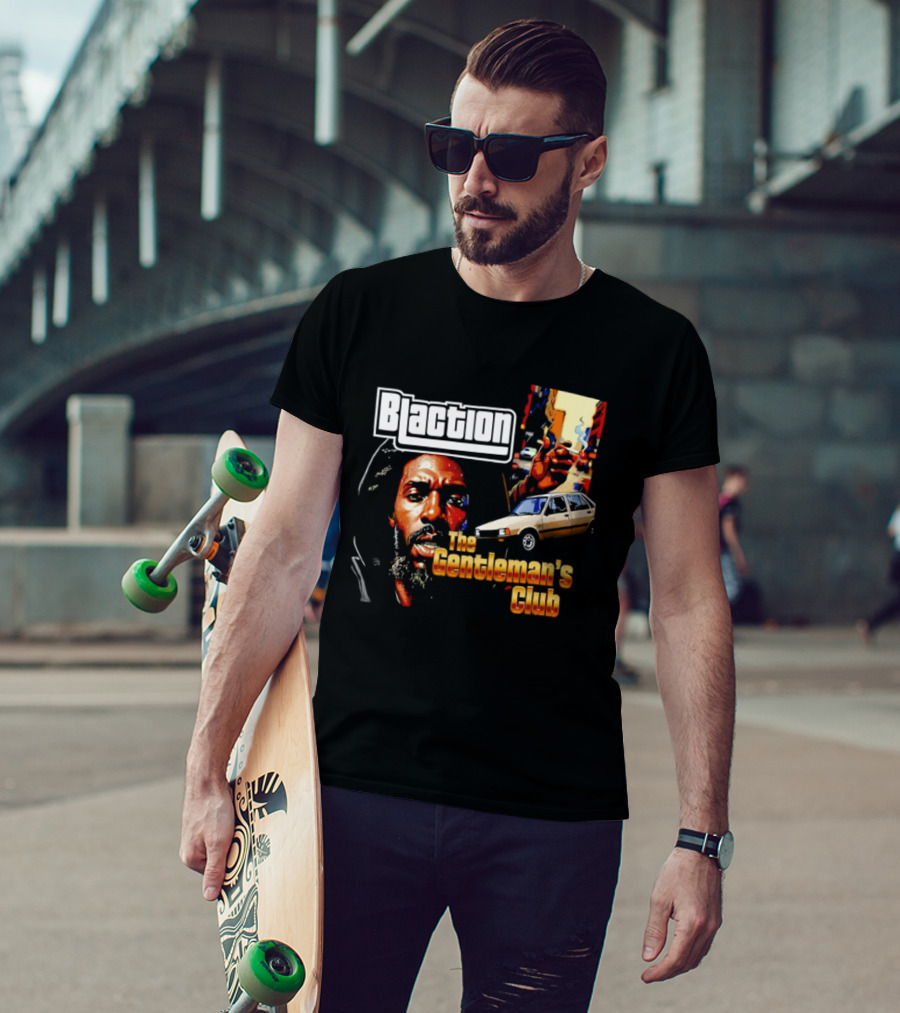 Blaction The Gentleman's Club Smoking Man Beige Sedan T-Shirt