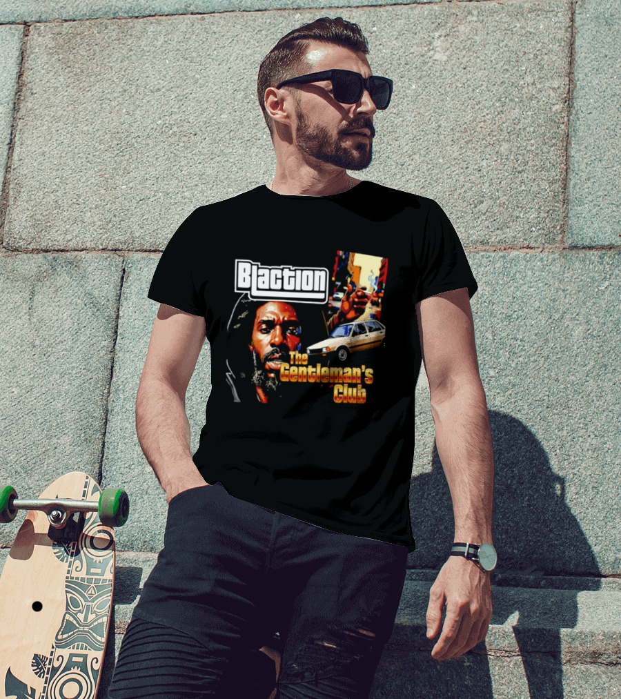 Blaction The Gentleman's Club Smoking Man Beige Sedan T-Shirt