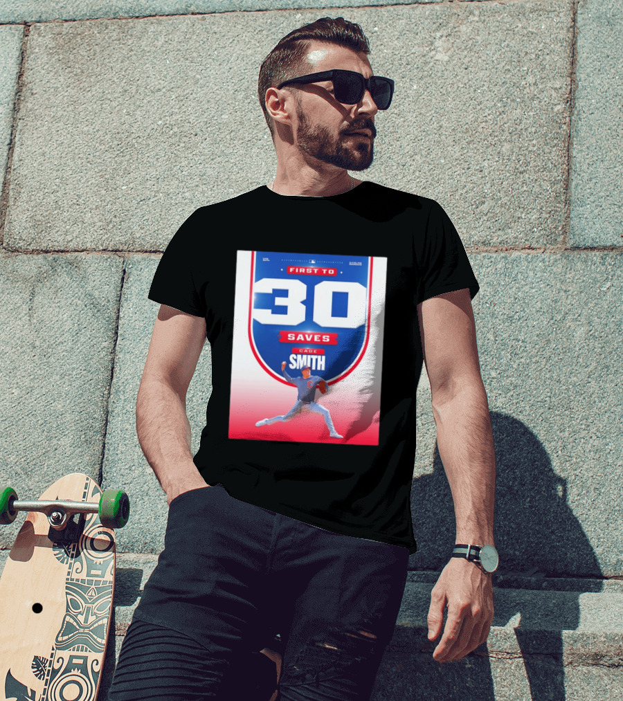 Cade Smith Cleveland Guardians First To 30 Saves Baseball T-Shirt