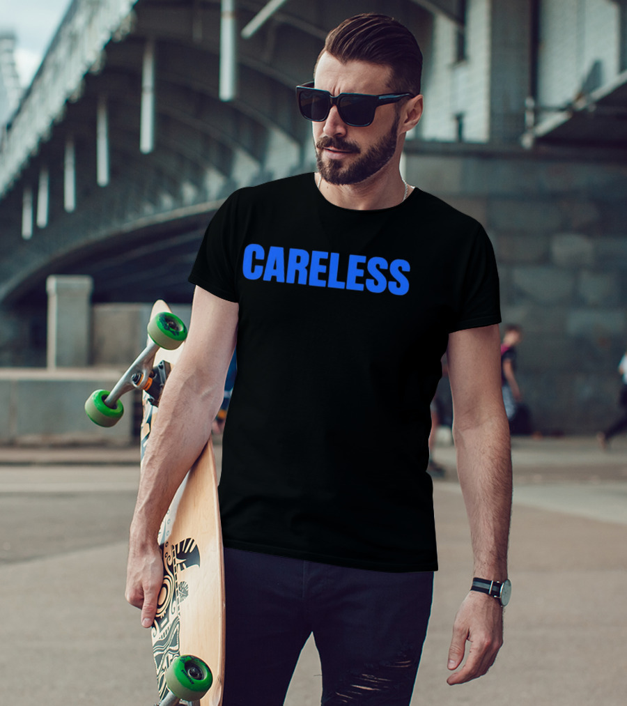 Careless Minimalist Bold Blue T-Shirt