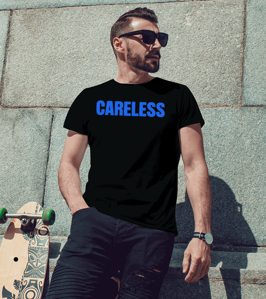 Careless Minimalist Bold Blue T-Shirt