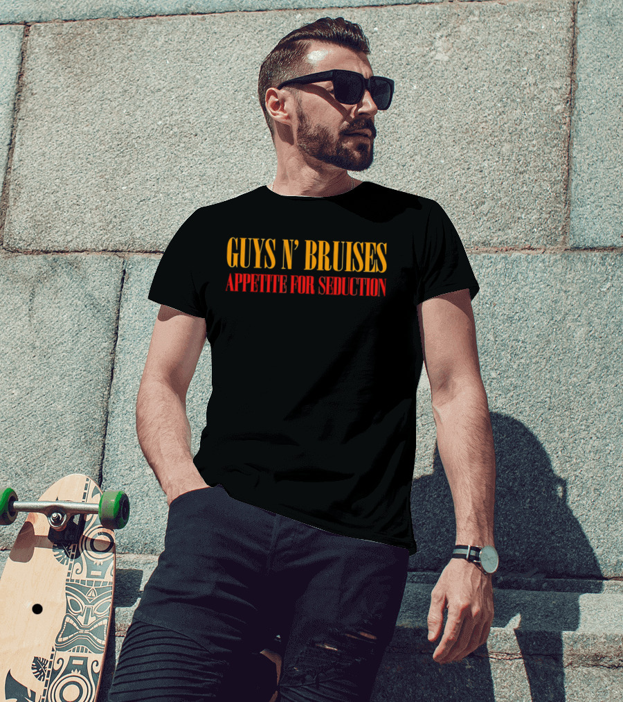 Guys N' Bruises Appetite For Seduction Yellow Red T-Shirt