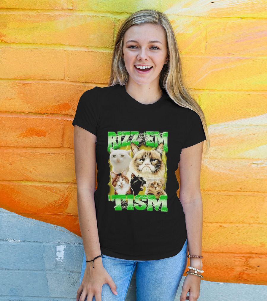 Rizz 'em With The 'Tism Cats Internet Meme T-Shirt
