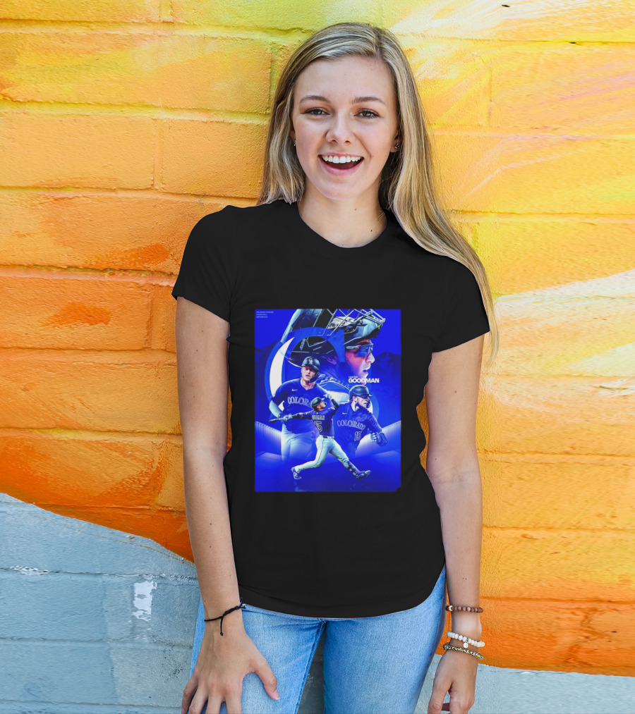 Colorado Rockies Hunter Goodman Catcher Number 15 T-Shirt