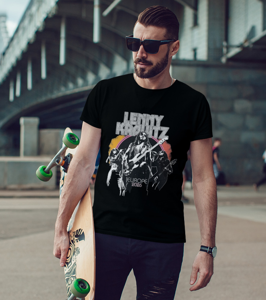 Lenny Kravitz 2026 Tour Europe Retro Rock T-Shirt