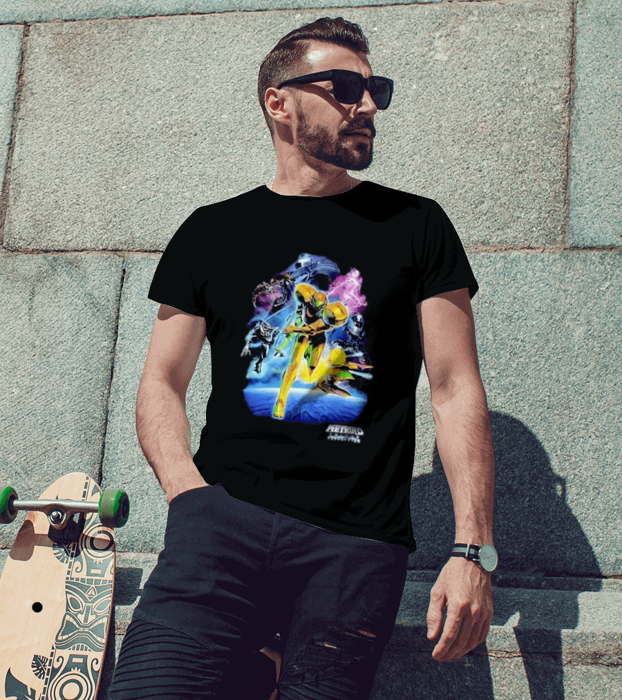 Metroid Prime 3 Corruption Samus Aran Action Scene T-Shirt