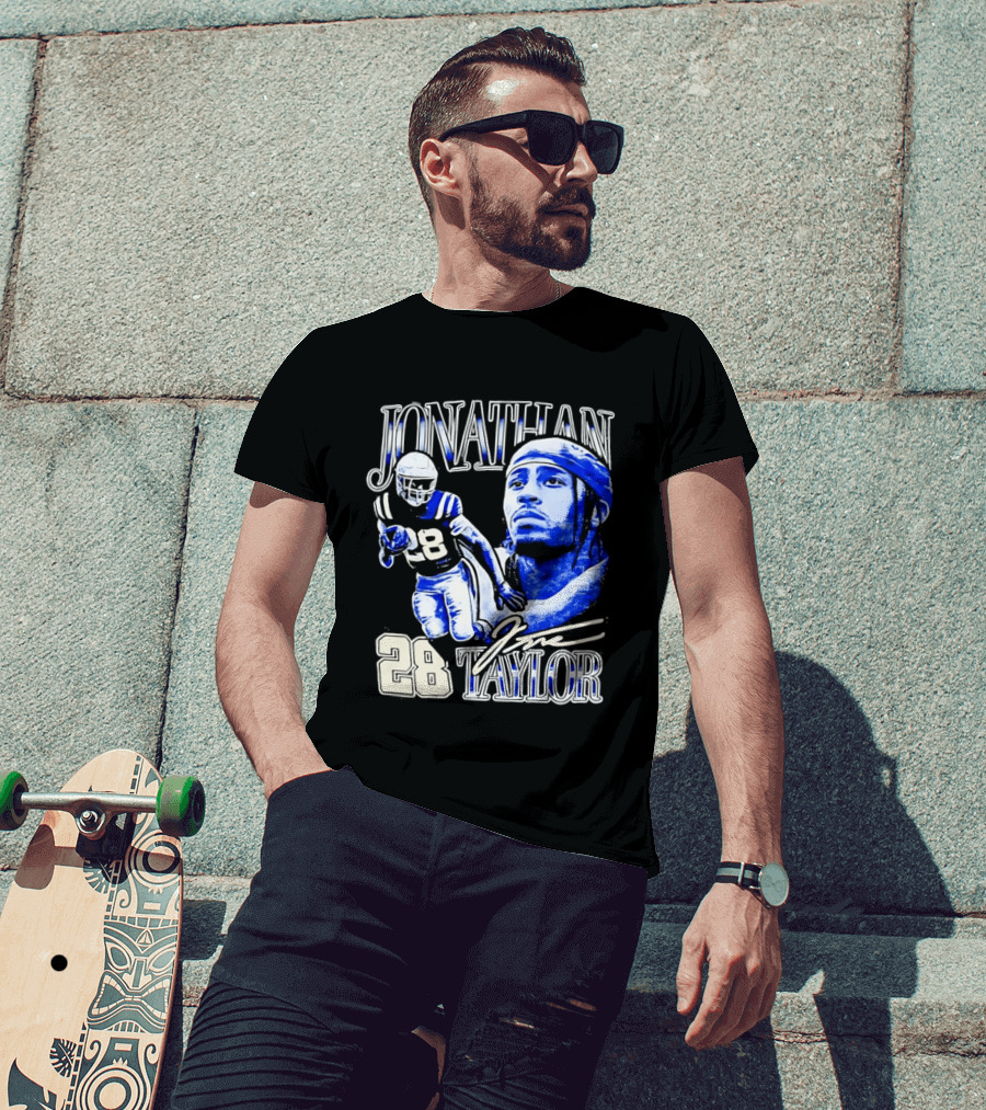 Jonathan Taylor 28 Indianapolis Colts Football NFL Bootleg T-Shirt