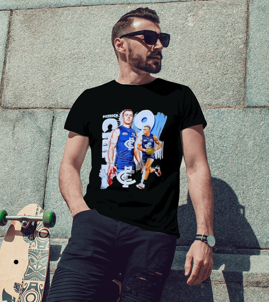 Patrick Cripps Carlton Blues AFL Star Number 9 T-Shirt