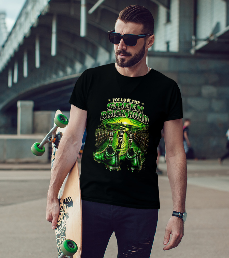 Philadelphia Eagles Follow The Green Brick Road Fantasy Football T-Shirt