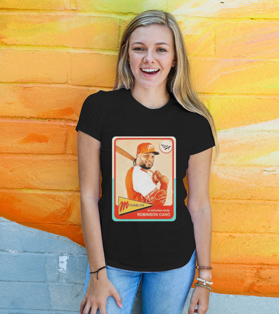 Robinson Canó Diablos 22 Segunda Base Baseball Card T-Shirt