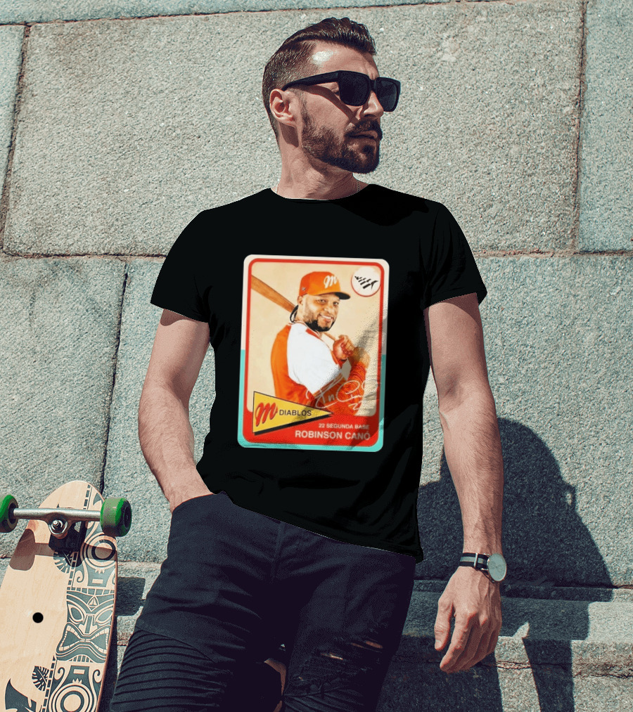 Robinson Canó Diablos 22 Segunda Base Baseball Card T-Shirt