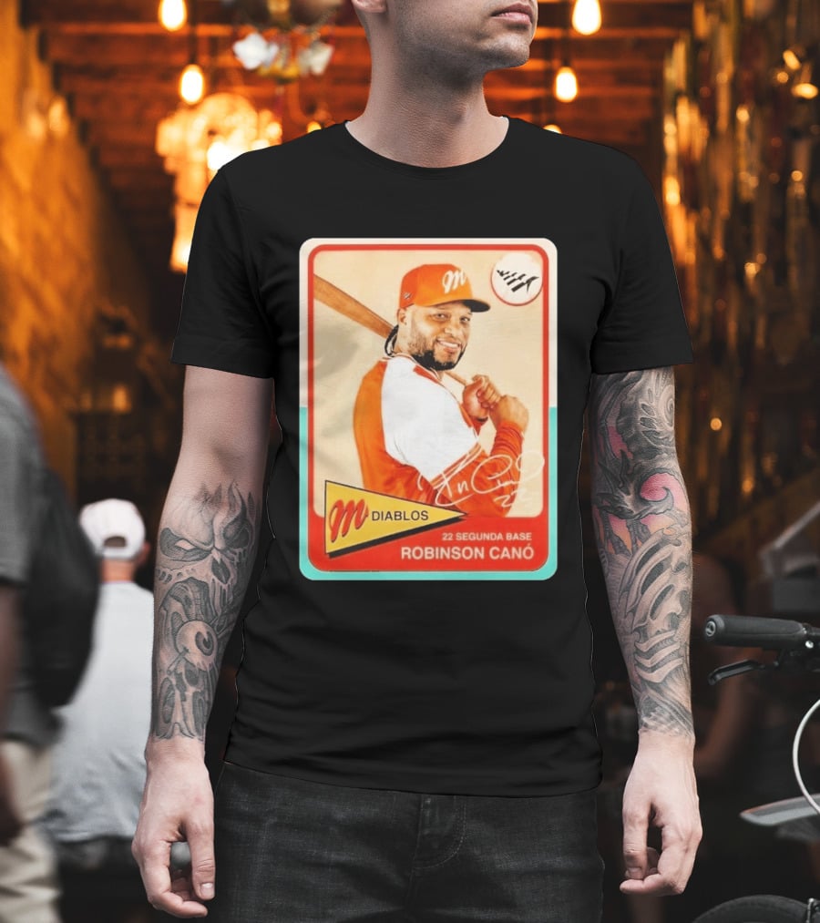Robinson Canó Diablos 22 Segunda Base Baseball Card T-Shirt