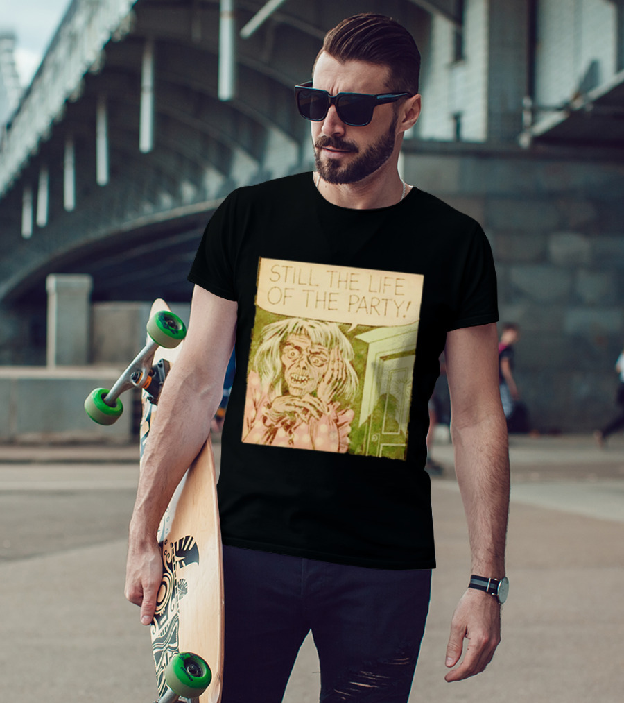 Still The Life Of The Party Horror Comic Vintage Zombie Scene T-Shirt