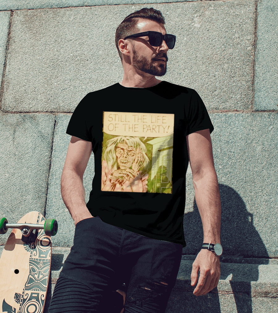 Still The Life Of The Party Horror Comic Vintage Zombie Scene T-Shirt