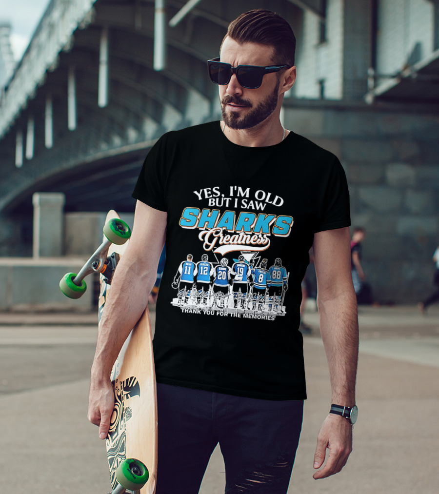 Yes I'm Old But I Saw Sharks Greatness Thank You For The Memories T-Shirt
