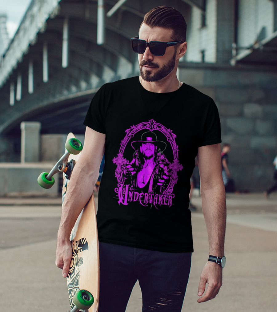 The Deadman Rising Undertaker WWE Mirror Frame T-Shirt