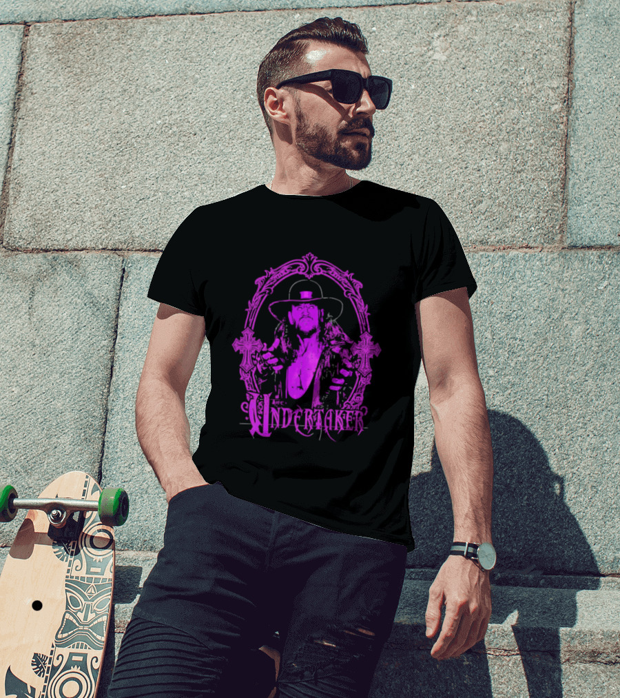 The Deadman Rising Undertaker WWE Mirror Frame T-Shirt