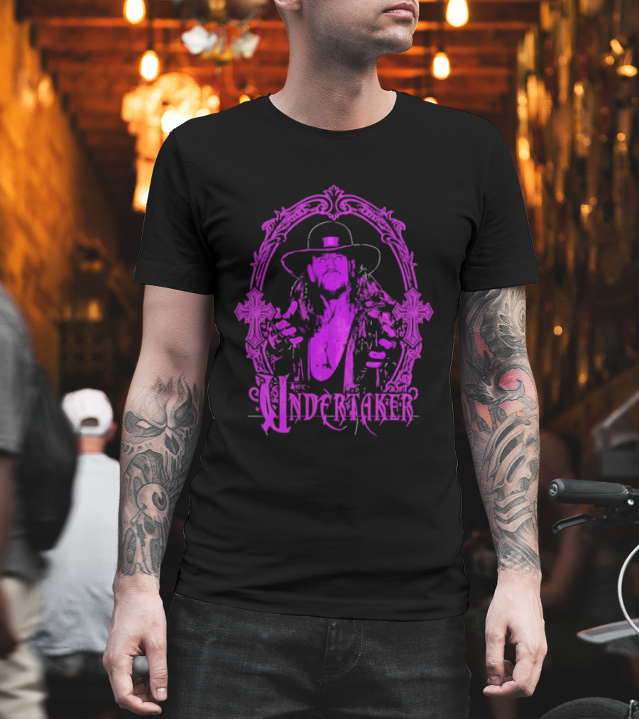 The Deadman Rising Undertaker WWE Mirror Frame T-Shirt