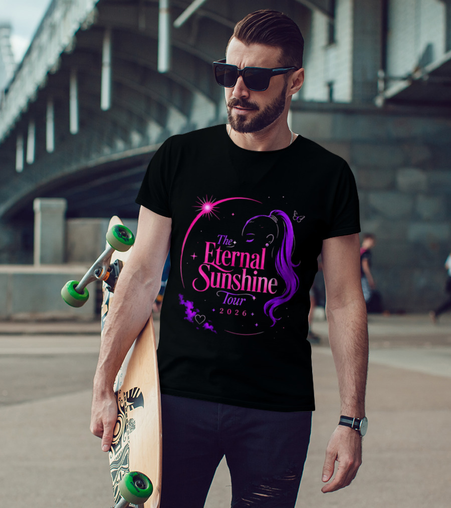 The Eternal Sunshine Tour 2026 Ariana Grande Purple Neon T-Shirt