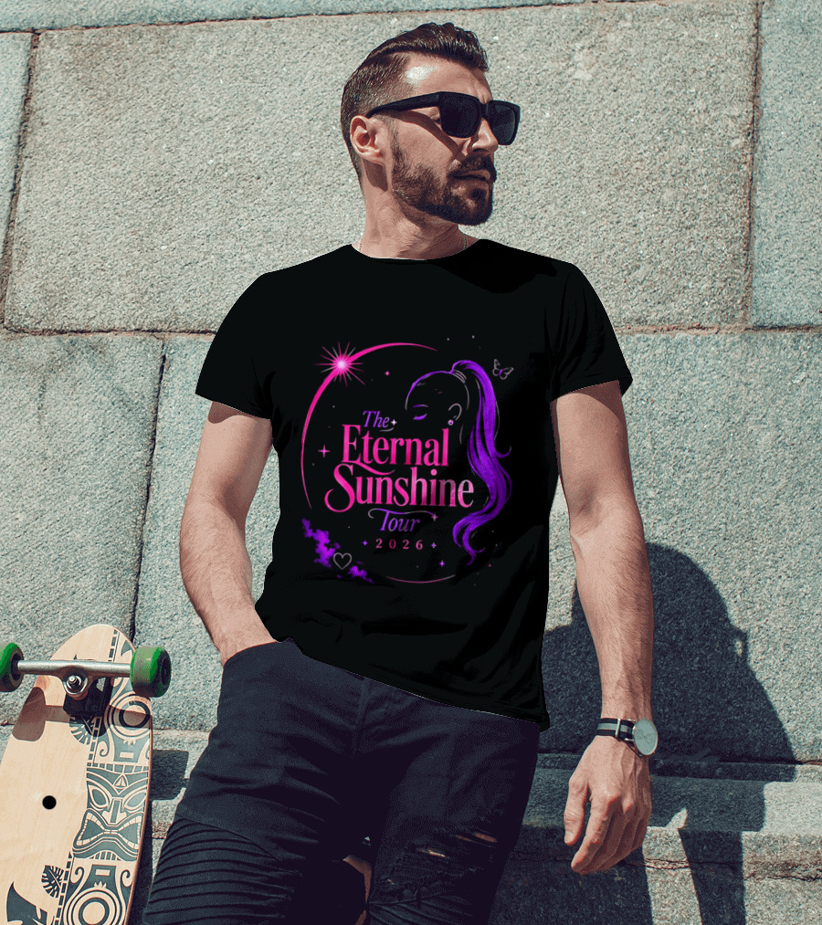 The Eternal Sunshine Tour 2026 Ariana Grande Purple Neon T-Shirt