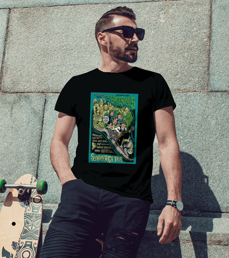 Black Joints Presenta The Gruesomes Sudamérica Tour Octubre 2026 Desde Montreal Canadá Argentina Chile Perú Uruguay Brasil T-Shirt