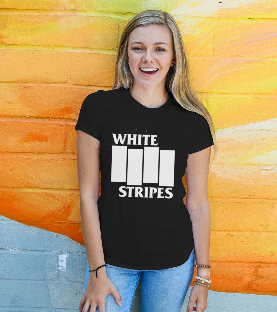 The White Stripes Band Name With Iconic Bar T-Shirt