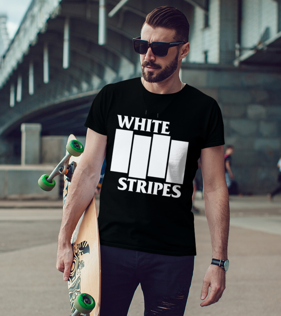 The White Stripes Band Name With Iconic Bar T-Shirt