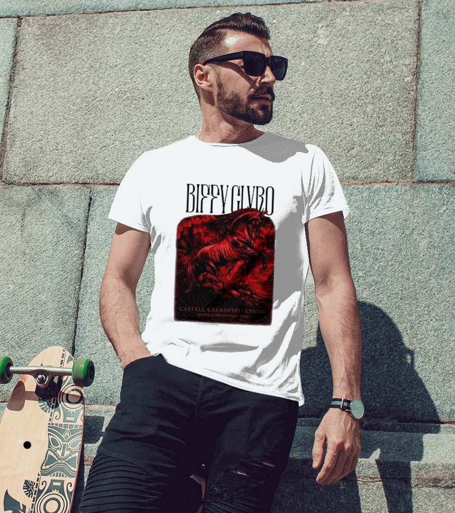 Biffy Clyro Castell Caerdydd Cymru 30 Mis Gorffennaf 2026 T-Shirt