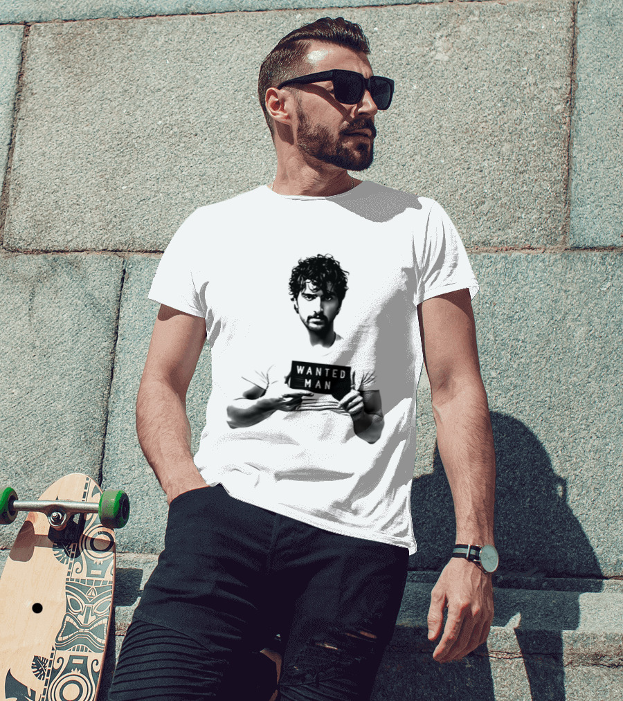 Boone Wanted Man Tour Shot 2026 Bold Typography Black And White T-Shirt