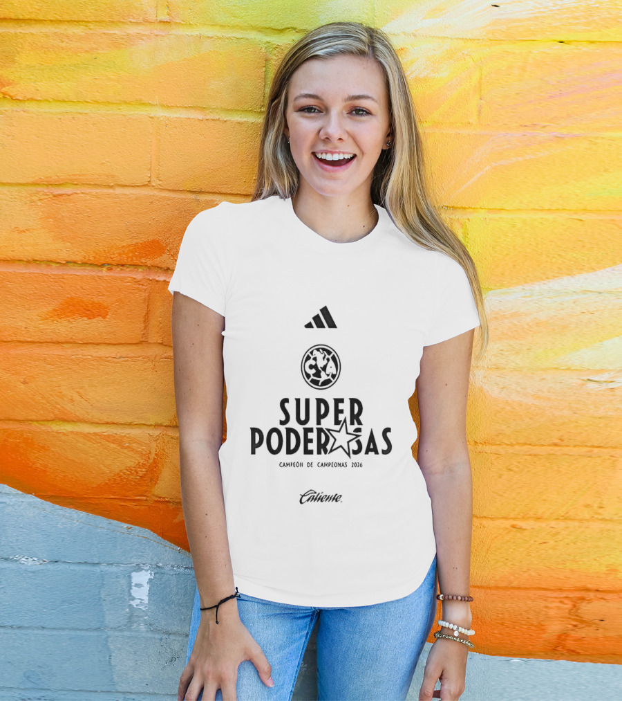 Adidas Club América Femenil Super Poderosas Campeón De Campeonas 2026 T-Shirt