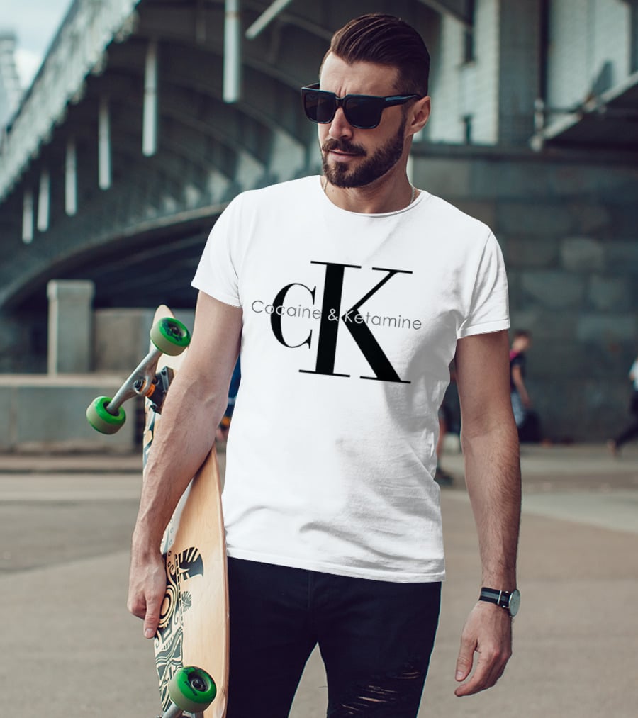 Cocaine & Ketamine CK Bold Black T-Shirt
