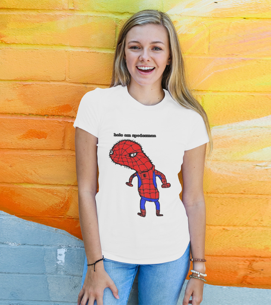 Helo Am Spoderman Spiderman Marvel Superhero Meme 2026 Comic Book T-Shirt