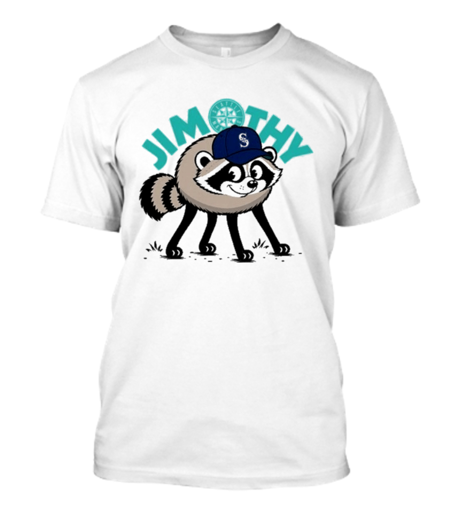 Jimothy Raccoon Mariners Baseball Cap T-Shirt