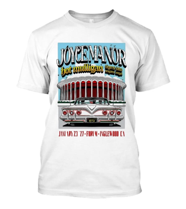 Joyce Manor Hot Mulligan Tigers Jaw Origami Angel Inglewood CA Jan 23 2027 Concert Event T-Shirt