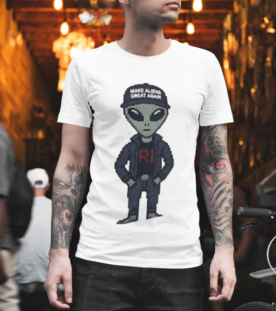 Make Aliens Great Again RI Pixel T-Shirt