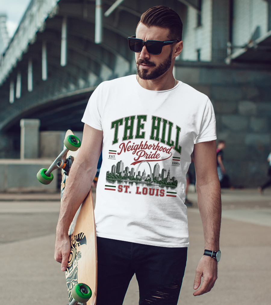 The Hill Neighborhood Pride Est 1894 St. Louis Skyline Heritage T-Shirt