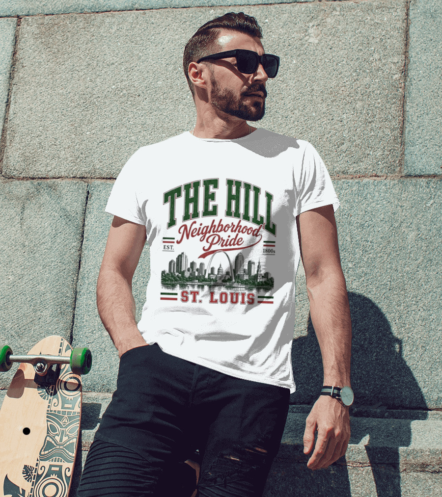 The Hill Neighborhood Pride Est 1894 St. Louis Skyline Heritage T-Shirt