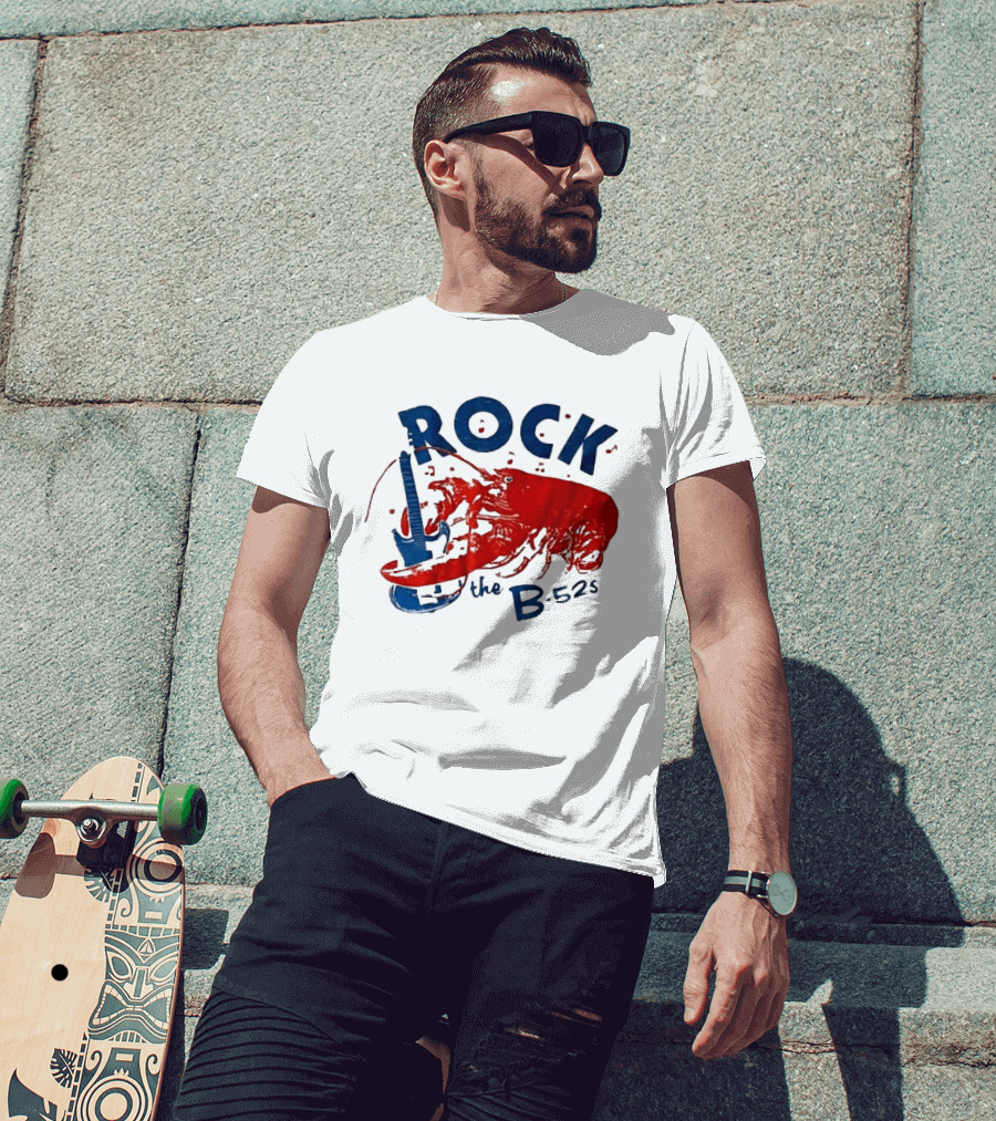 Rock The B 52s Lobster Guitar Music T-Shirt
