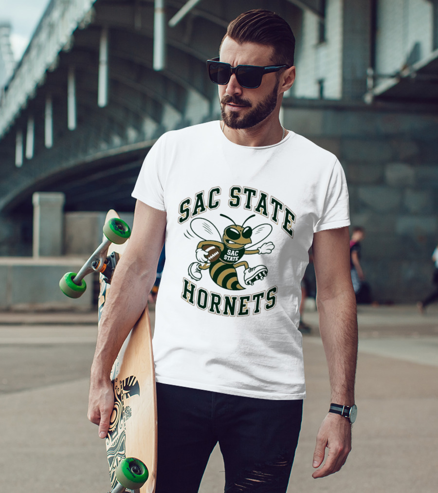 Sac State Hornets Football Cartoon T-Shirt