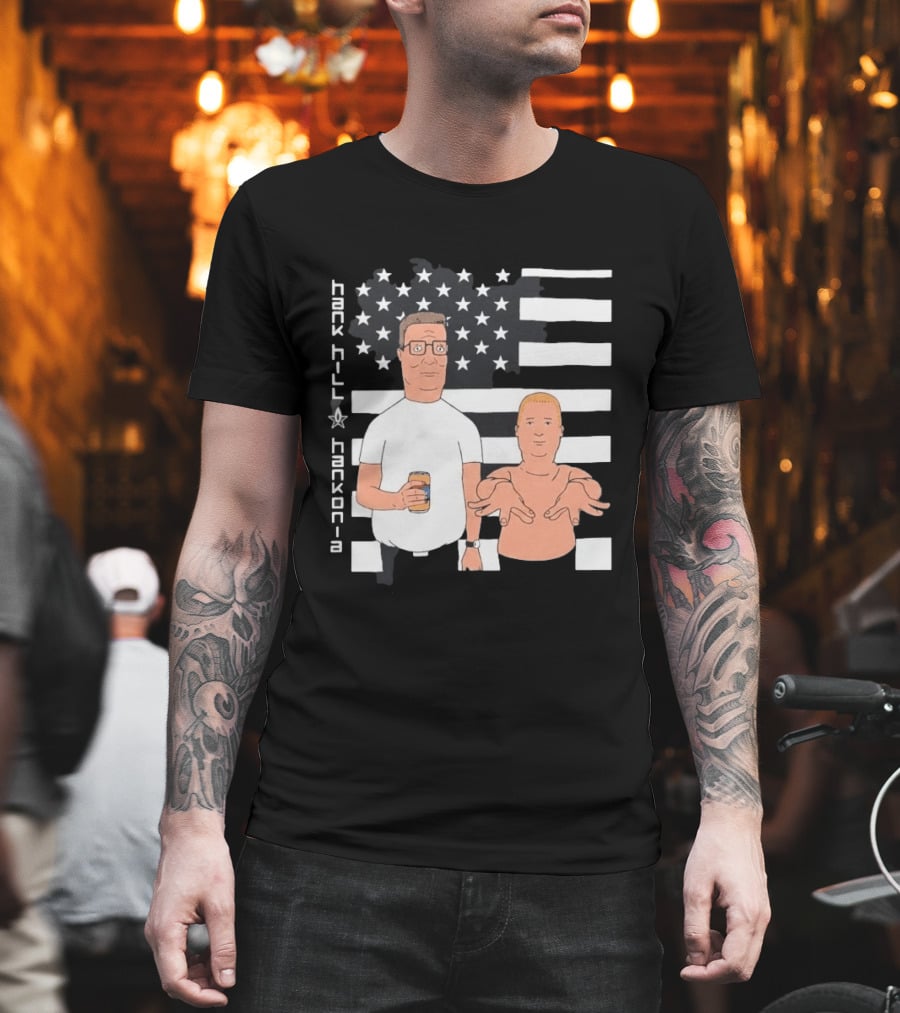 Hank Hill Hankonia American Flag Stars Stripes Characters T-Shirt