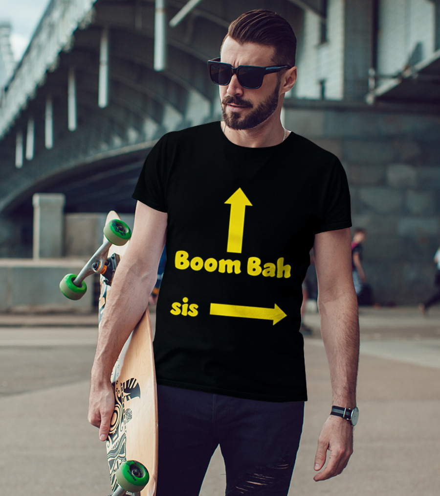 Boom Bah Sis Yellow Arrows Up And Side T-Shirt