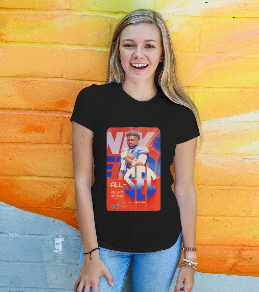 Jadan Baugh No 13 All SEC 2nd Team Running Back Florida Gators 3rd Team All Purpose T-Shirt