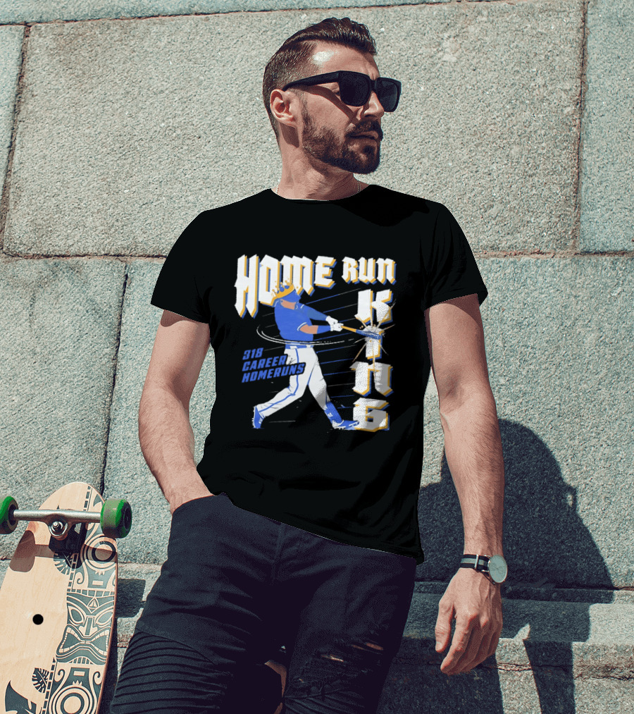 Kansas City Royals Home Run King 318 Career Homeruns Player With Crown T-Shirt
