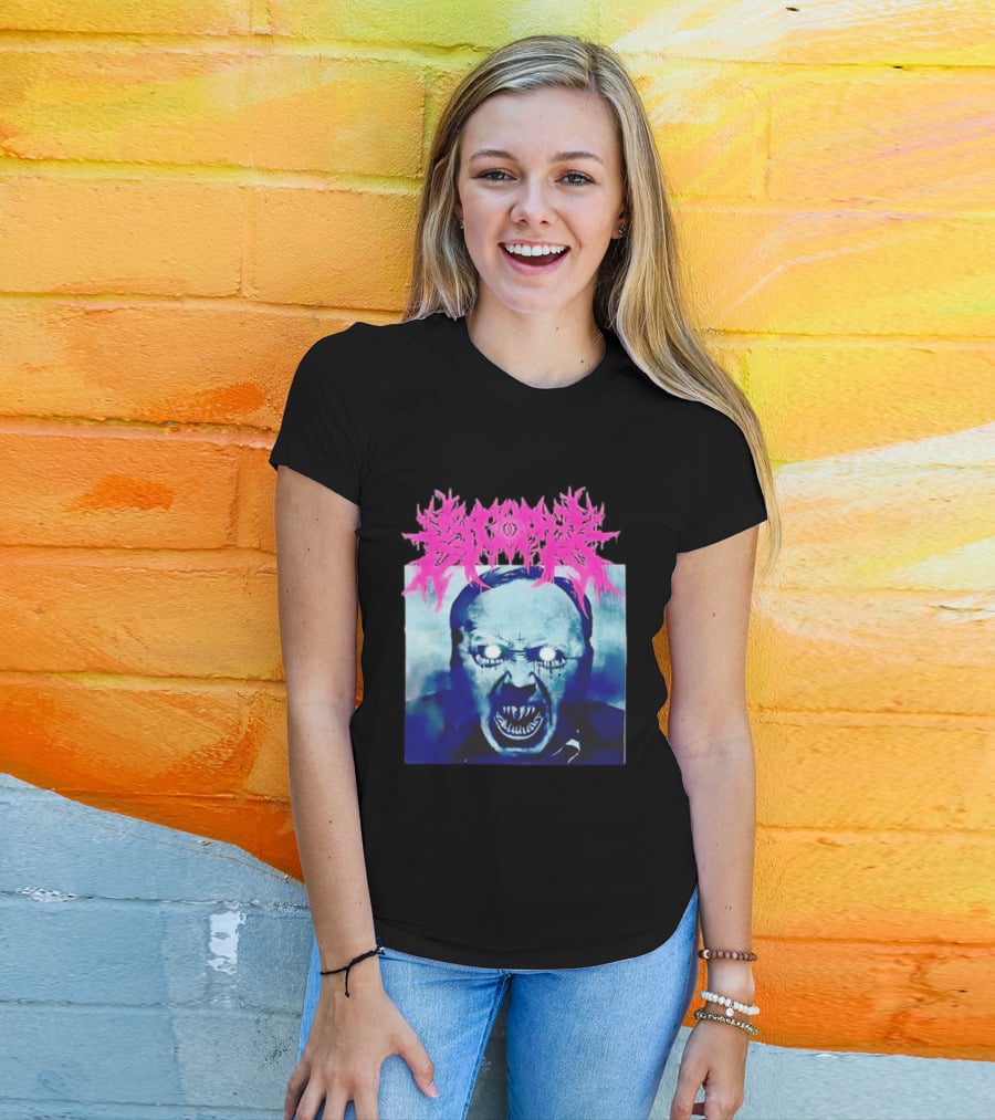 Gore Demon Face Glowing Eyes Death Metal Band T-Shirt