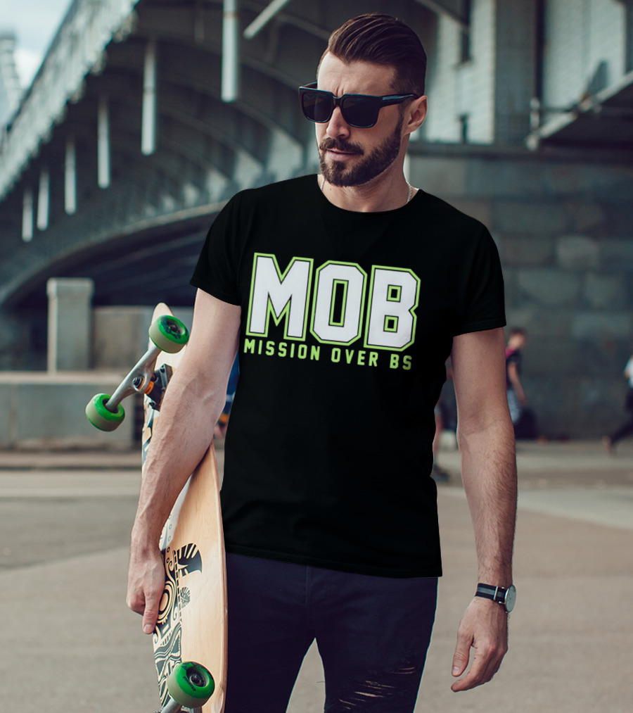 MOB Mission Over BS Mike Macdonald Seattle Seahawks T-Shirt