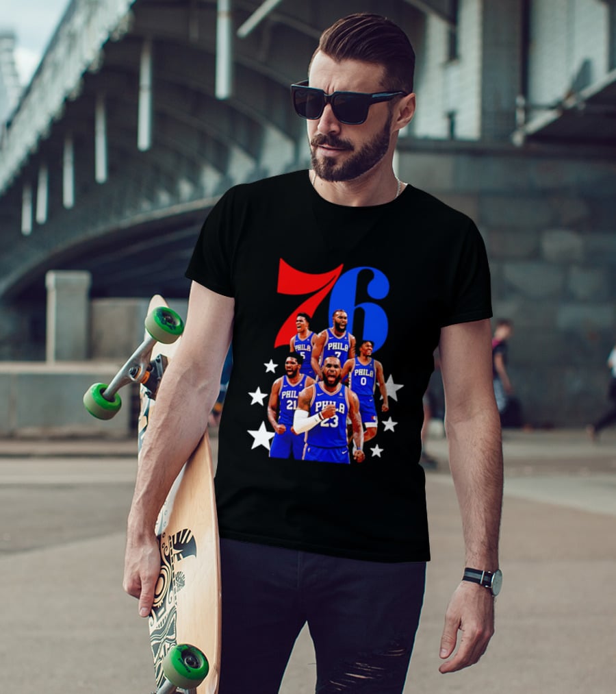 Philadelphia 76ers Players 23 21 7 0 Basketball Team Stars T-Shirt