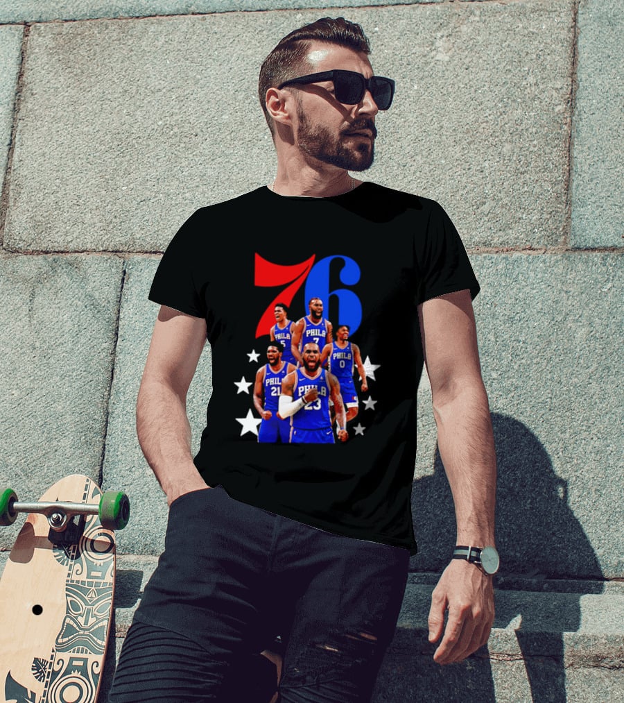 Philadelphia 76ers Players 23 21 7 0 Basketball Team Stars T-Shirt
