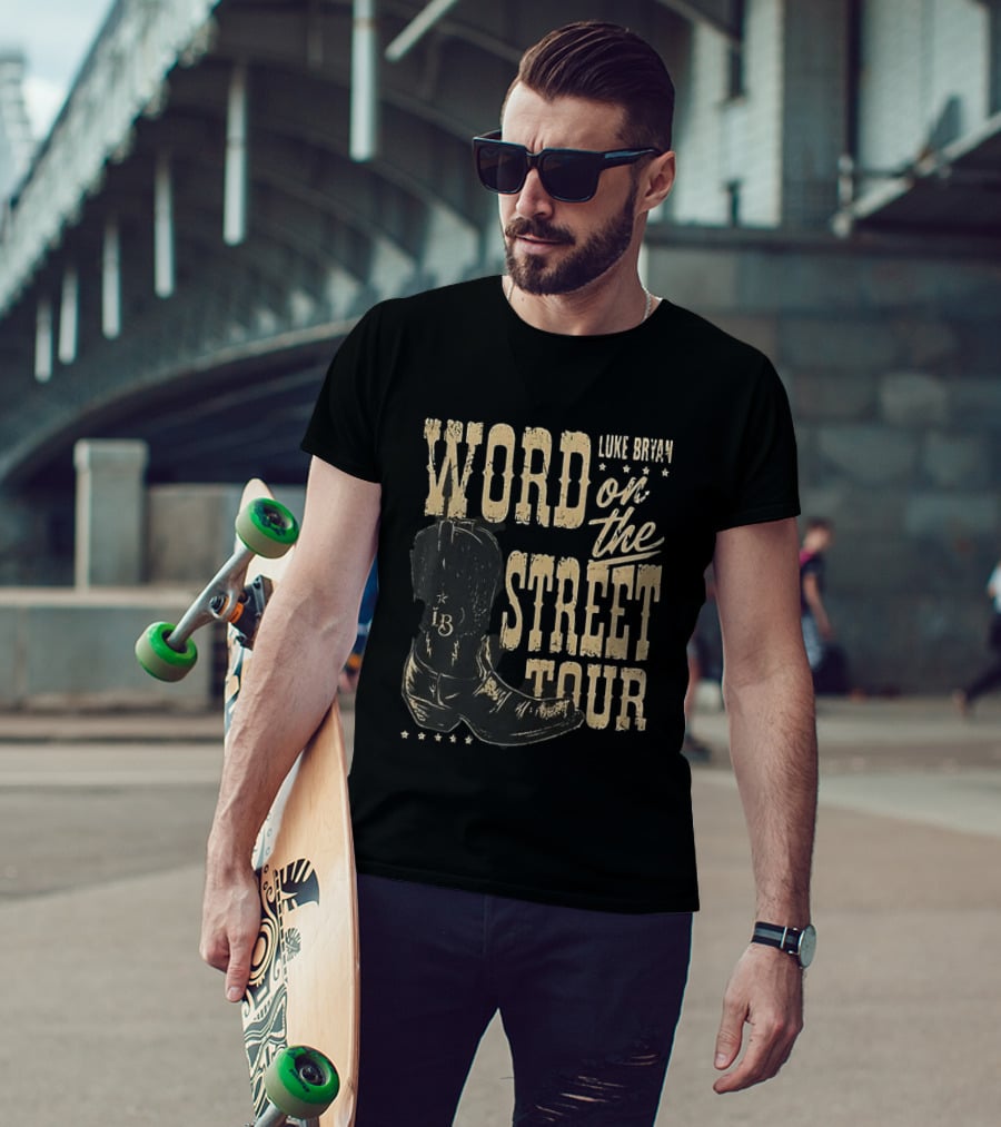 Luke Bryan Word On The Street Tour LB Boot T-Shirt